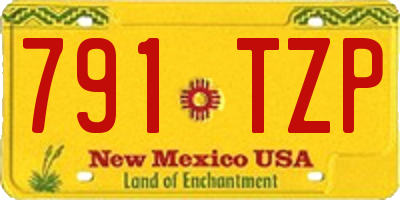 NM license plate 791TZP
