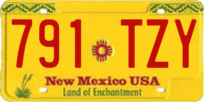 NM license plate 791TZY