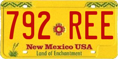 NM license plate 792REE