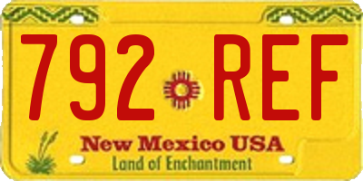 NM license plate 792REF