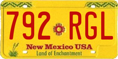 NM license plate 792RGL