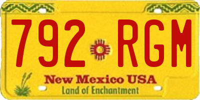 NM license plate 792RGM