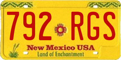 NM license plate 792RGS