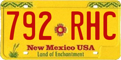 NM license plate 792RHC