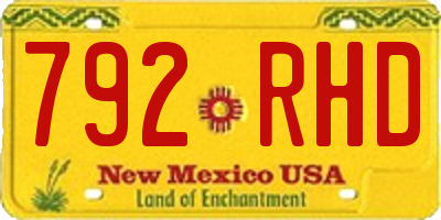 NM license plate 792RHD