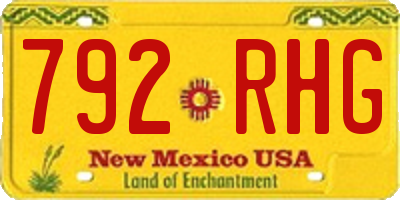 NM license plate 792RHG
