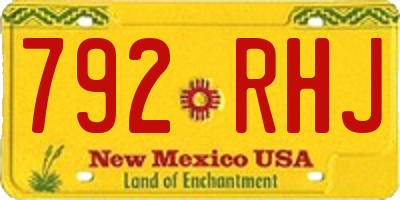 NM license plate 792RHJ