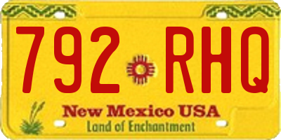 NM license plate 792RHQ