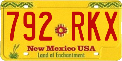 NM license plate 792RKX