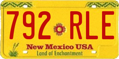 NM license plate 792RLE