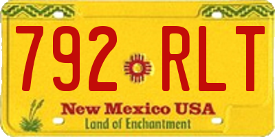 NM license plate 792RLT