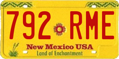 NM license plate 792RME