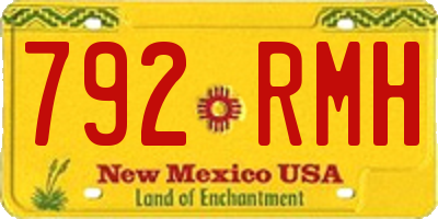 NM license plate 792RMH