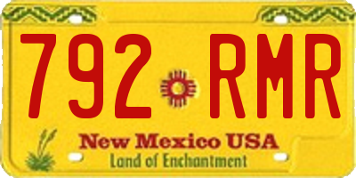 NM license plate 792RMR