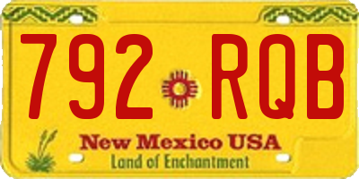 NM license plate 792RQB