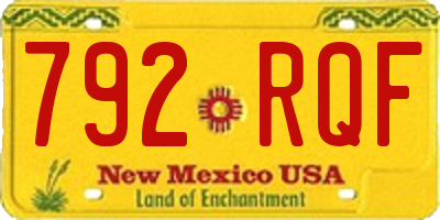 NM license plate 792RQF