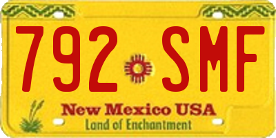 NM license plate 792SMF