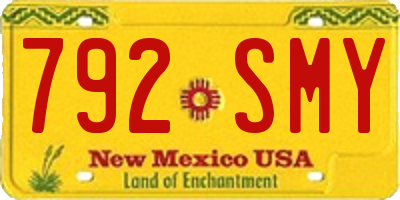 NM license plate 792SMY