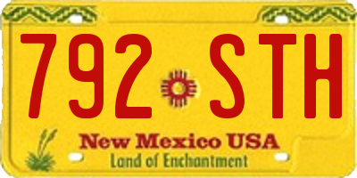 NM license plate 792STH