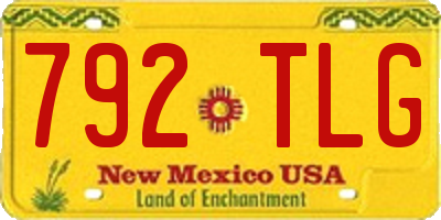 NM license plate 792TLG