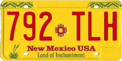 NM license plate 792TLH