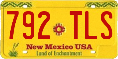 NM license plate 792TLS