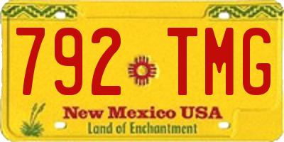 NM license plate 792TMG