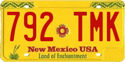 NM license plate 792TMK