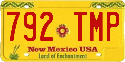 NM license plate 792TMP