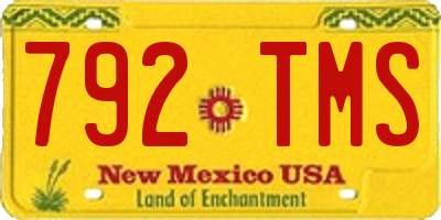 NM license plate 792TMS