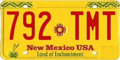 NM license plate 792TMT