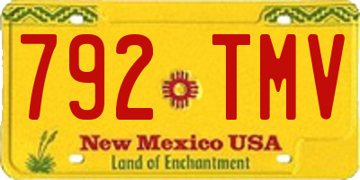 NM license plate 792TMV