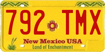 NM license plate 792TMX