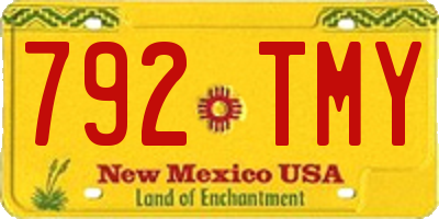 NM license plate 792TMY