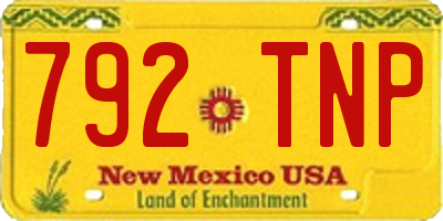 NM license plate 792TNP