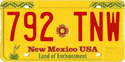 NM license plate 792TNW