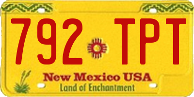 NM license plate 792TPT