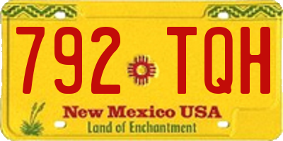 NM license plate 792TQH