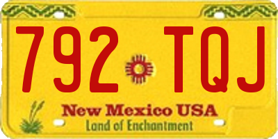 NM license plate 792TQJ