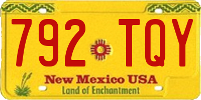 NM license plate 792TQY