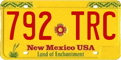 NM license plate 792TRC