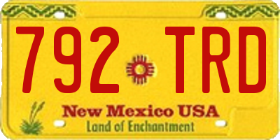 NM license plate 792TRD