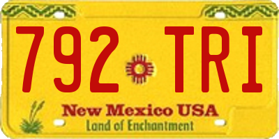 NM license plate 792TRI