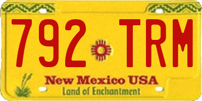 NM license plate 792TRM