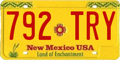 NM license plate 792TRY