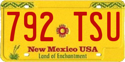 NM license plate 792TSU