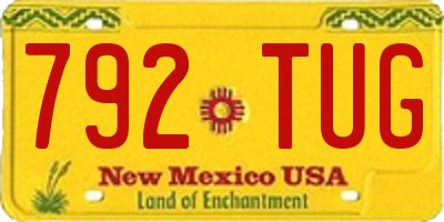 NM license plate 792TUG