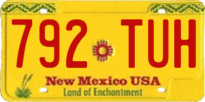 NM license plate 792TUH