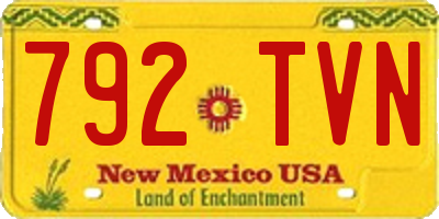 NM license plate 792TVN