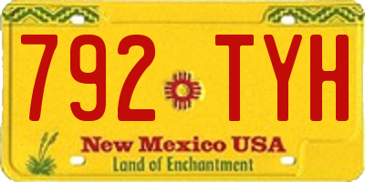 NM license plate 792TYH